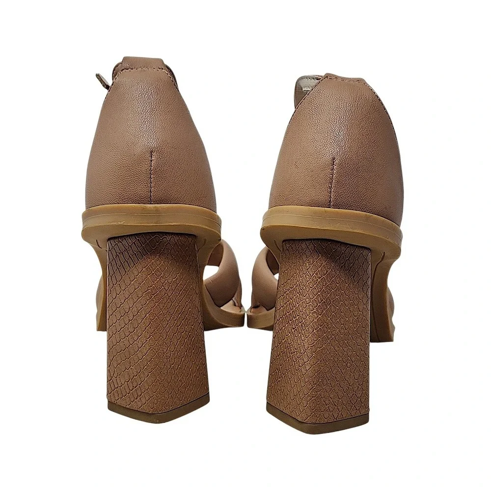 Dolce Vita Tan Strappy Block Heel Sandals
